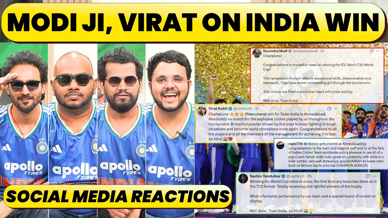 ALL THE REACTIONS FROM SOCIAL MEDIA ON INDIA'S RECORD WIN. THANKS FOR MAKING INDIA PROUD.