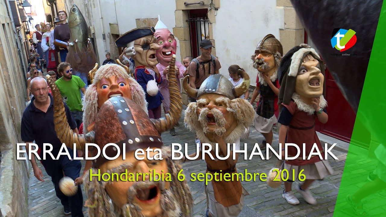 Gigantes y cabezudos - Erraldoi eta buruhandiak - Hondarribia 6 septiembre 2016 | Txingudi Online