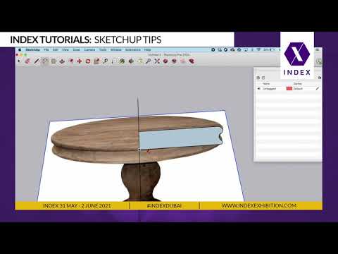 INDEKS Tutorial: Cara bubut meja dan perabotan lainnya untuk model SketchUp Anda (PELAJARAN 4)