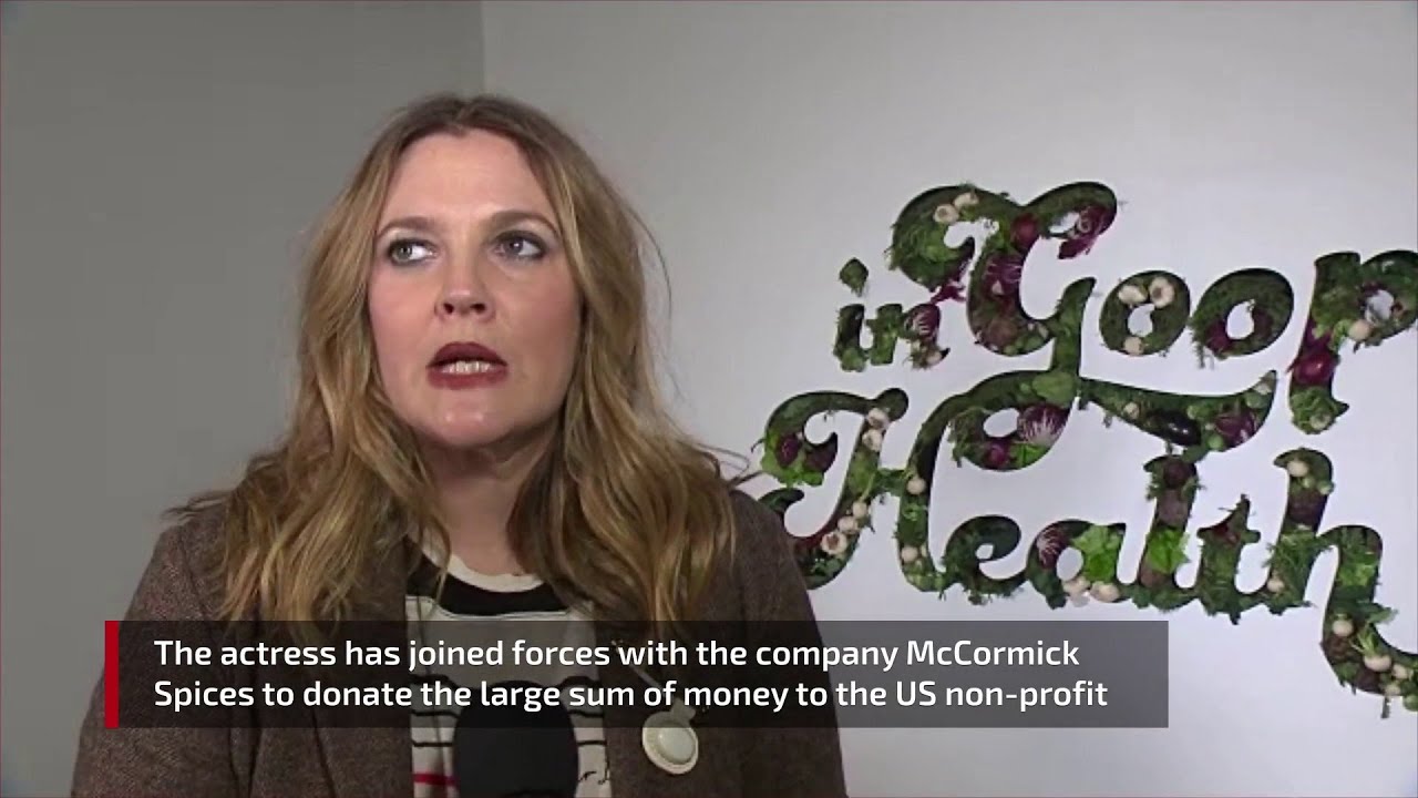 Drew Barrymore's 1m charity donation YouTube