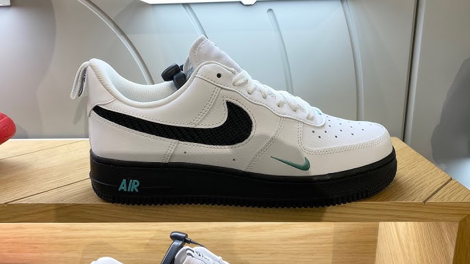 Nike Air Force 1 '07 LV8 Shoes Carbon Fiber White Black Teal DR0155-100  Men's