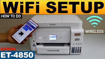 Epson Ecotank ET 4850 WiFi Setup.