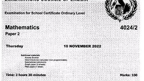 Maths P2 2022 Q5 - Parallelogram || Harrison J Zulu Tutor