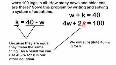 System Of Equations Using Substitution - Story Problems