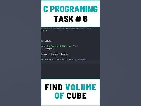 C Program | Find Volume of Cube | #Shorts #CProgramming # ...