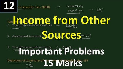 15 Marks Problems on Income from Other Sources - Part 12 | In Kannada
