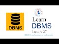 DBMS Lecture 27(Participation Constrains Part-2)