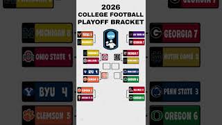 2026 College Football Playoff Bracket Early Predictions #shorts #collegefootball2025 #playoffs