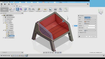Fusion 360 3D wooden chair model
