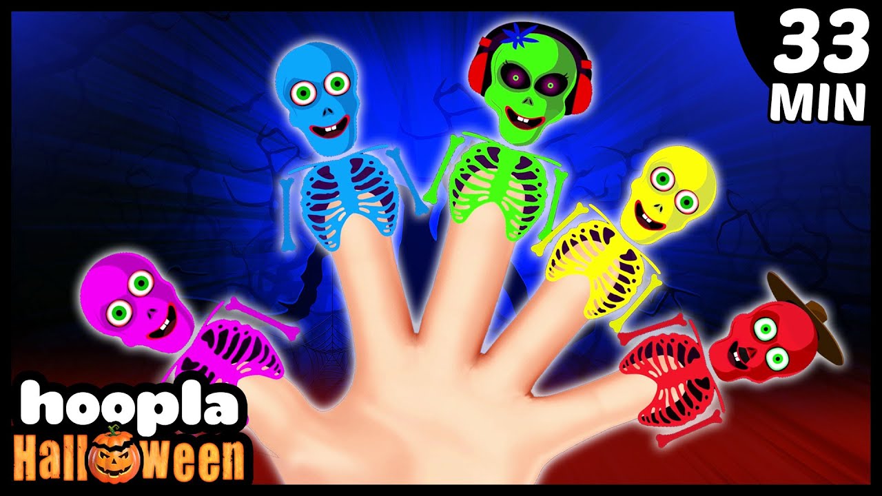 Skeleton Finger Family | Top Halloween Songs | Hoopla Halloween