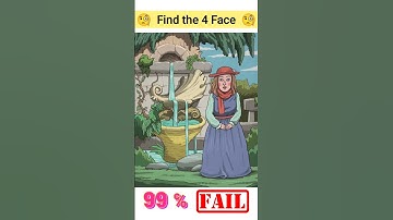 99 ℅ Fail | Find the Face in picture | Face puzzle #shorts