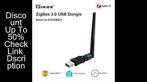 GIRIER ZigBee 3.0 Dongle USB Gateway, Universal ZigBee Gateway with Antenna Compatible with Home Ass