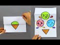 Рисуем забавное мороженое - Открытка-сюрприз - Рисует РыбаКит