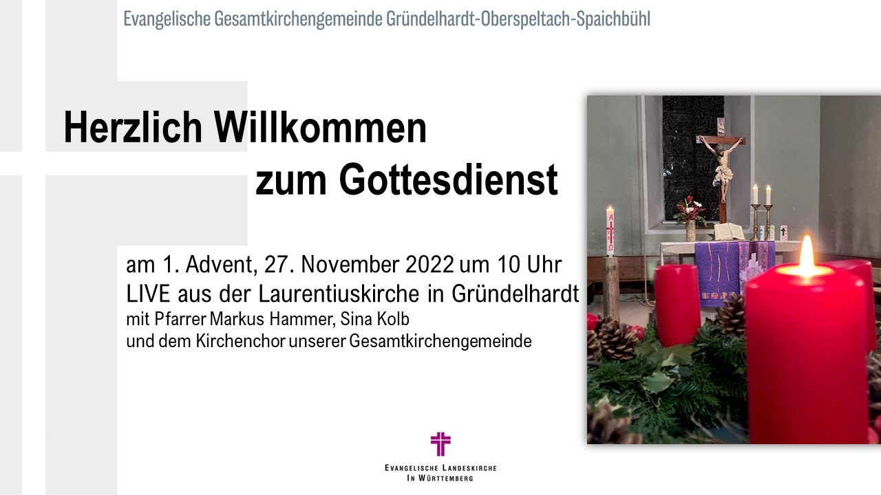 Gottesdienst am 27. November 2022 um 10 Uhr LIVE aus der ...