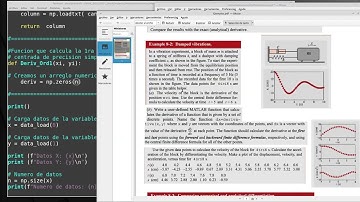 Derivada numérica de un conjunto de datos en Python