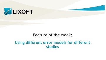 Feature of the week #34: Using different error models for different studies