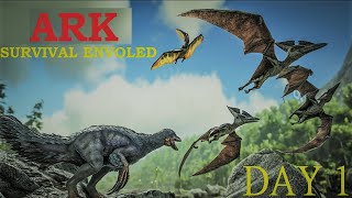 How to play ARK Survival evolved game play day 1 by deep of brothers