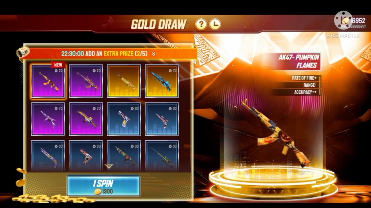 GOLD DRAW EVENT ALL GUN PERMANENT TRICK | GOLD DRAW EVENT FREE FIRE | FREE FIRE NEW EVENT |
