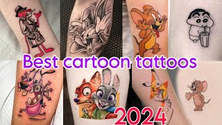 Top 23 best cartoon tattoos || 2024 ||#cartoons #funky #besttattoos #new