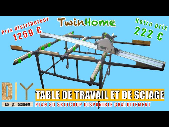 DIY : COMMENT FAIRE UNE TABLE DE TRAVAIL ET DE SCIAGE
