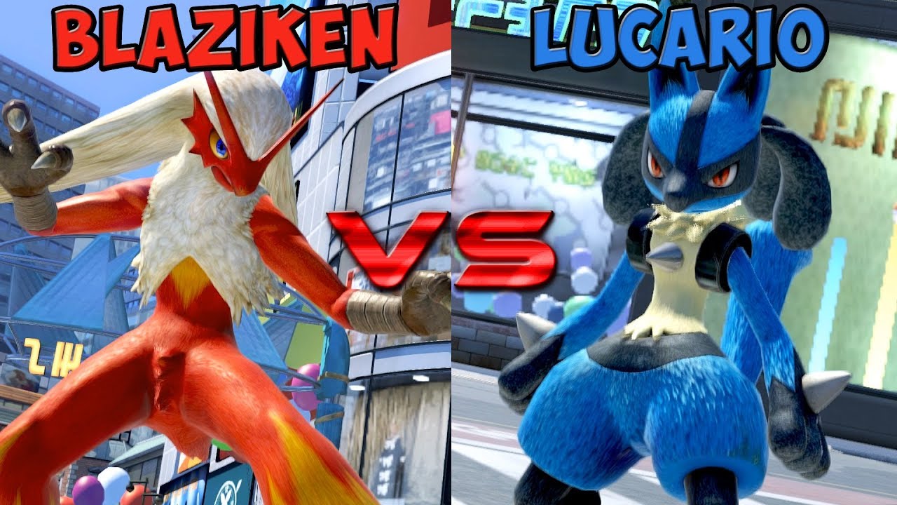 Pokken tournament - Blaziken vs Lucario - YouTube