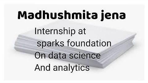 sparks foundation internship task 2