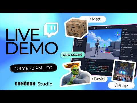 Building A Game Live With The Sandbox Studio #1 Character, Camera, Controls