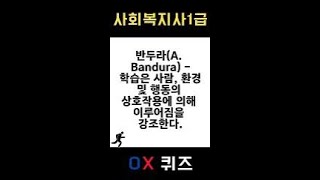 [사회복지사1급] OX 퀴즈 #인간행동과사회환경