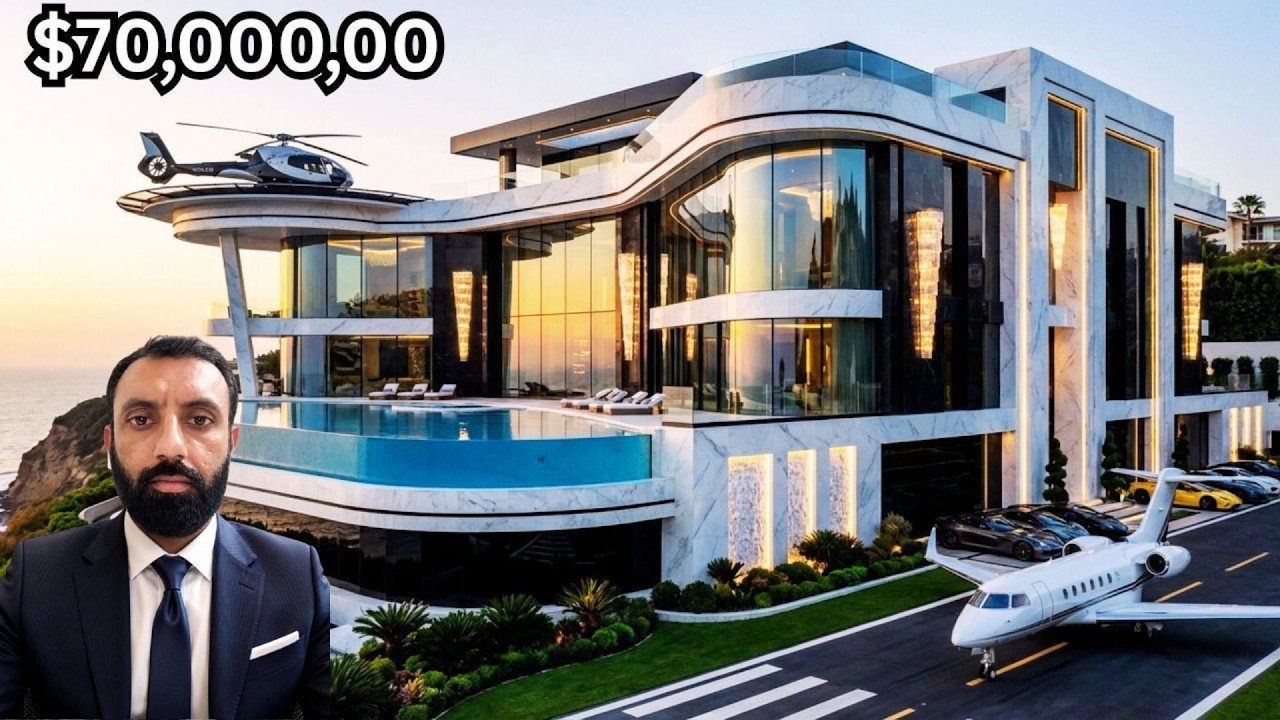 Inside a $100 Million Ultra Luxury Mansion with Private Helipad & Jet ...