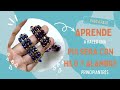 Cómo hacer una pulsera...Aprende a hacer una pulsera con hilo y alambre.. Principiantes, pulsera Diy