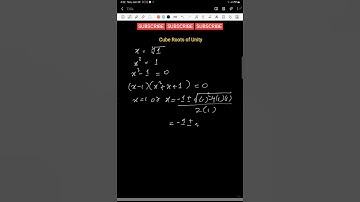 Cube Roots of Unity #shorts #youtubeshorts #viral