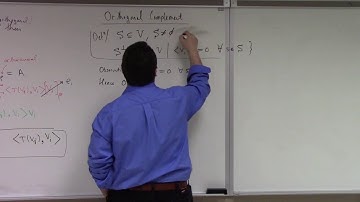 Linear Algebra: orthogonal complements, 4-10-17