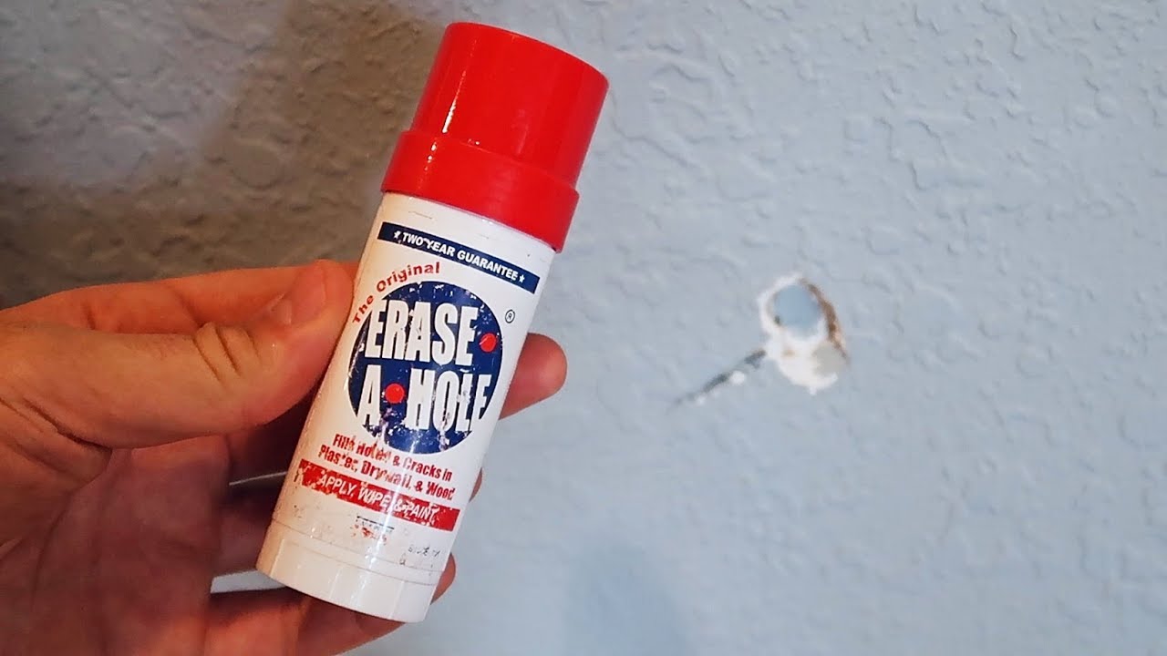 Erase A Hole 1 Minute Hole Filler - How to fix drywall hole? - YouTube