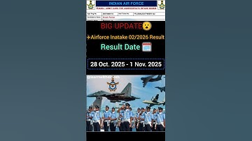 ✈️Airforce Result Date 2026 | Result कब आयेगा? #airforce