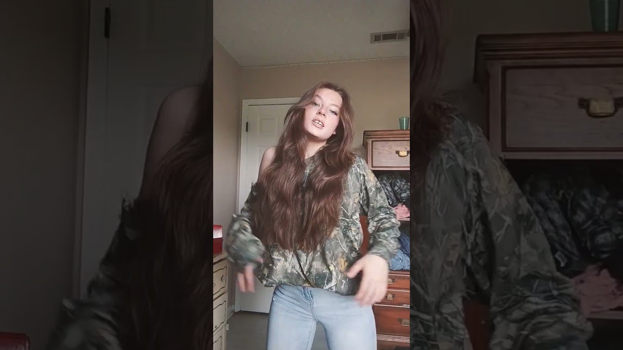 skinny jeans, camo and hair down, that's how we roll