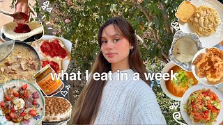 what I eat in a week🍰(realistic + moms cooking)