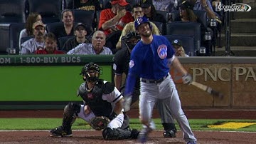 CHC@PIT: Bryant doubles in the first run of the game