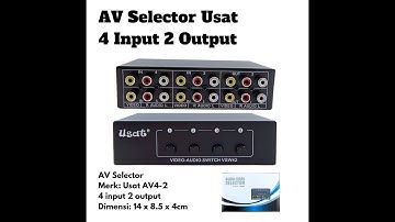 Audio Video Selector 4 Load AV Selector Usat 4 Input 2 Output