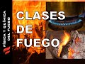 f2f física y química del fuego #3, Clases de fuego.