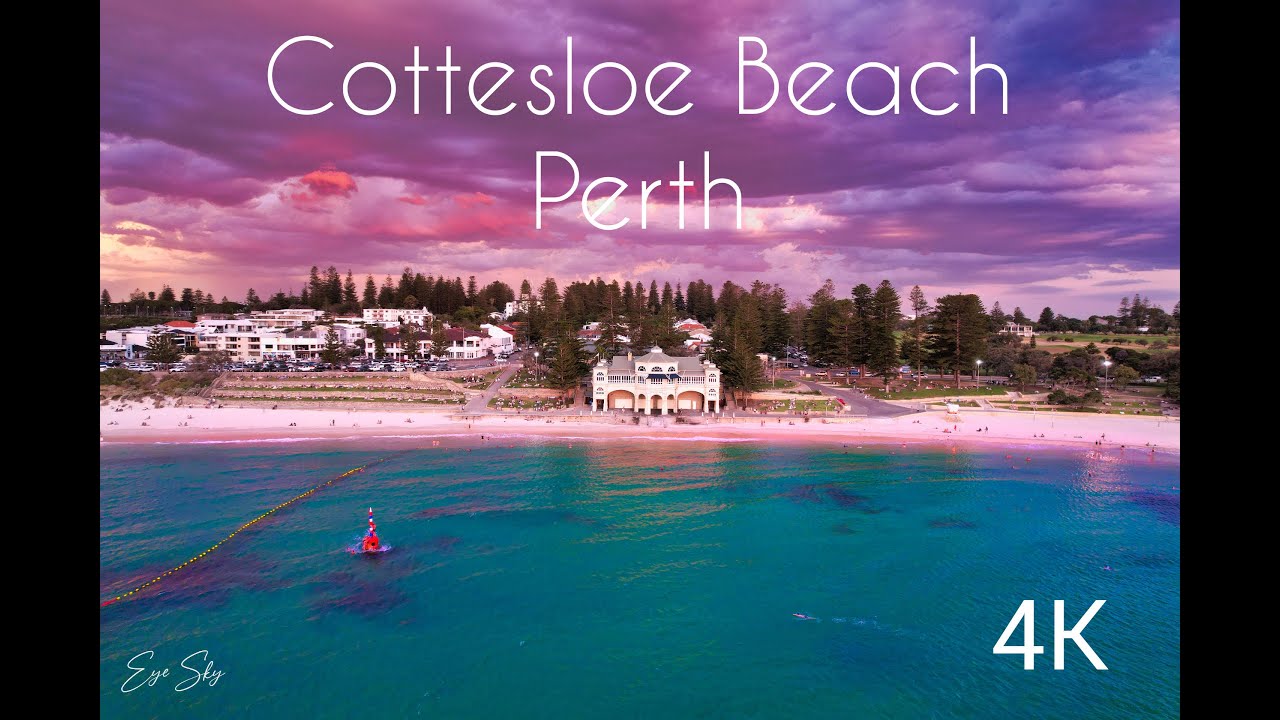 4K Drone Footage Cottesloe Beach Perth 2022