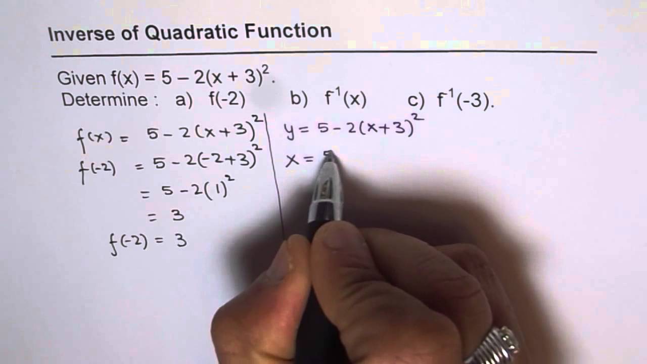 Inverse Quadratically 335 Quadratic Equation and Its Inverse Operation - YouTube