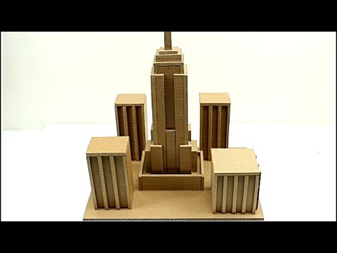 Cómo hacer con cartón la torre de nueva York (Empire State) New York with cardboard) - YouTube