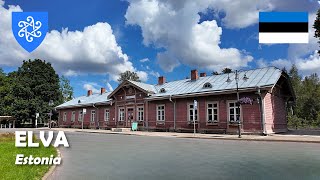 Elva, Estonia. A Walking Tour In The City Center. 4K