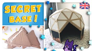 DIY CARDBOARD HOUSE for your PET 📦 VERY easy ✂️ Homemade Geodesic Dome 🐱🌈 Gato Rainbow & Gata Moon