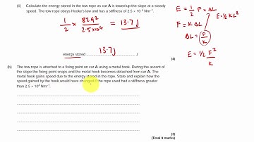 AQA Physics mechanics question worked QS12.B2.10