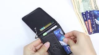 Men Money Clip Wallet Genuine Leather Front Pocket Wallets الرجال المال كليب محفظة جلد طبيعي screenshot 4