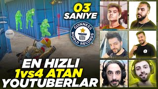 EN HIZLI 1VS4 ATAN YOUTUBERLAR / BARIŞ G, ERSİN YEKİN, MEZARCI, DOCH, KOZMİK KARINCA, SASUKE