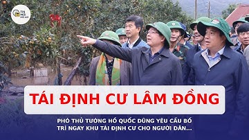 Phó Thủ tướng Hồ Quốc Dũng yêu cầu bố trí ngay khu tái định cư cho người dân tại Lâm Đồng