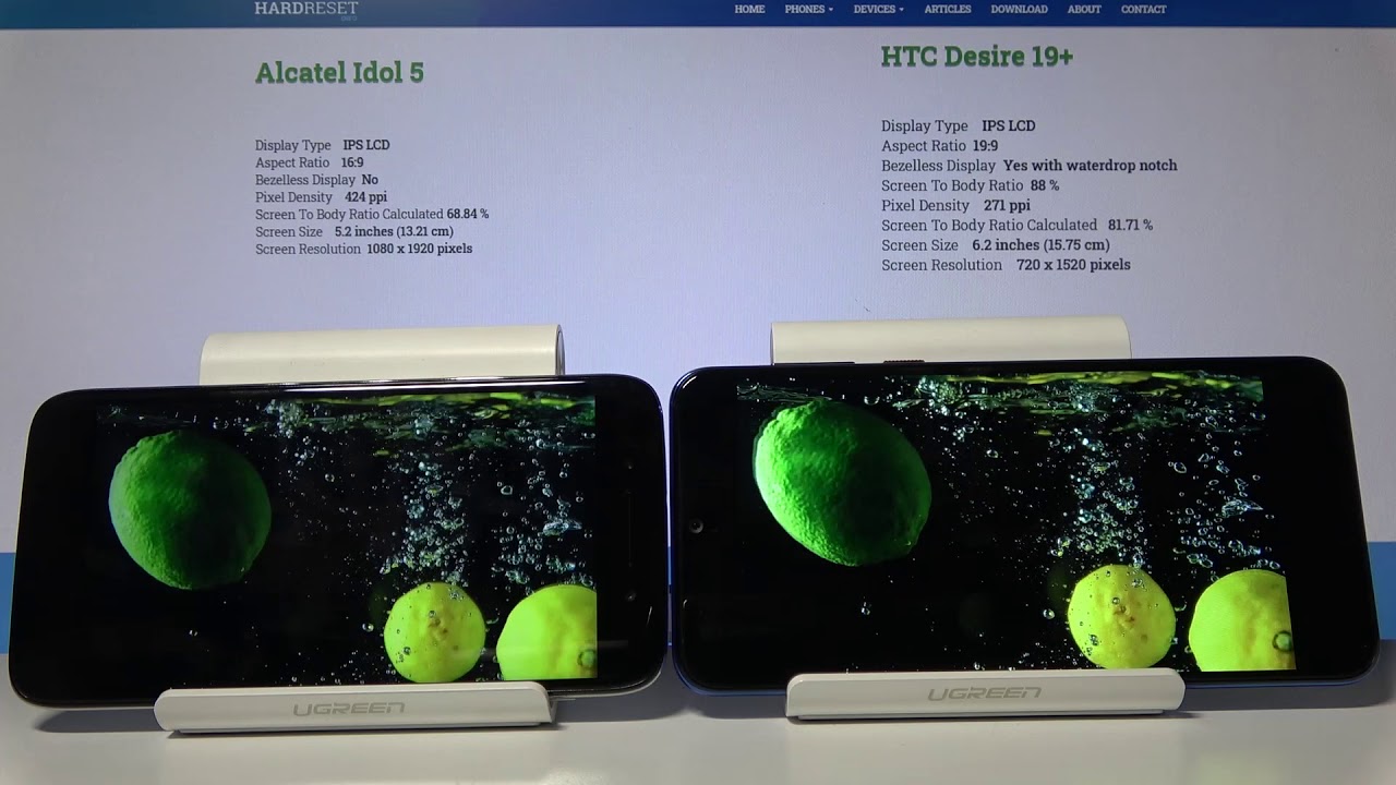 HTC Desire 19+ vs Alcatel Idol 5 | Display Comparison