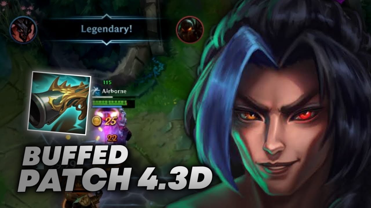 KAYN WILD RIFT : BUFF IS OP IN NEW PATCH 4.3D !! LEGENDARY JUNGLE SEASON 10